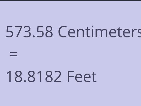 573.58 CM TO FEET