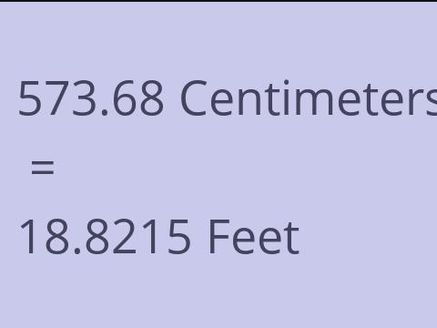 573.68 CM TO FEET