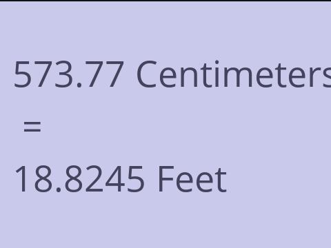 573.77 CM TO FEET