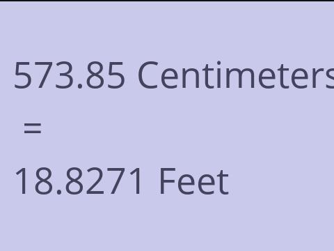 573.85 CM TO FEET