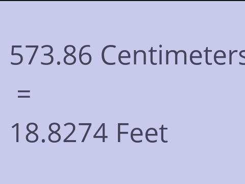 573.86 CM TO FEET