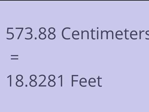 573.88 CM TO FEET