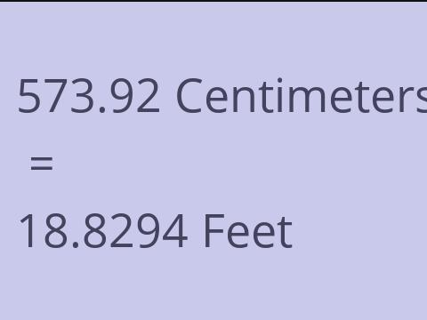 573.92 CM TO FEET