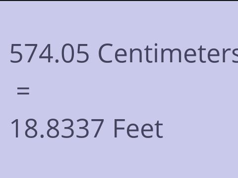 574.05 CM TO FEET