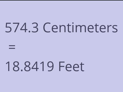 574.3 CM TO FEET