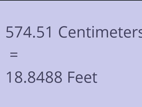 574.51 CM TO FEET