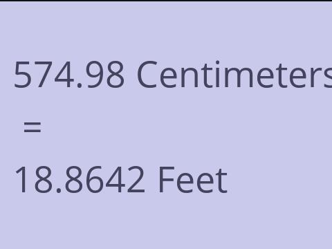 574.98 CM TO FEET