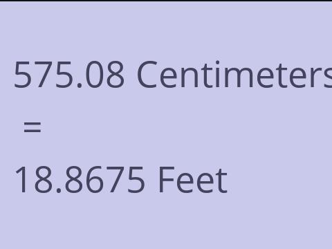 575.08 CM TO FEET