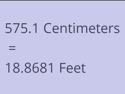 575.1 CM TO FEET