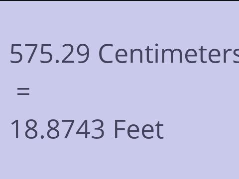 575.29 CM TO FEET