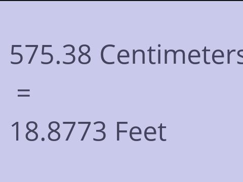 575.38 CM TO FEET