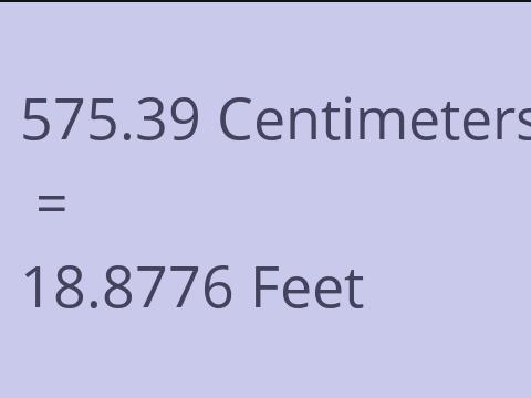 575.39 CM TO FEET