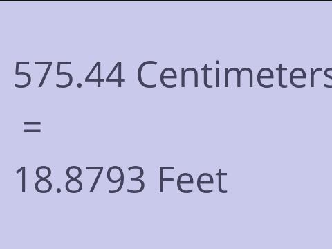 575.44 CM TO FEET