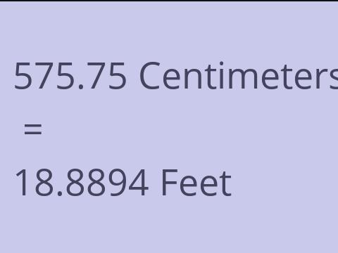 575.75 CM TO FEET