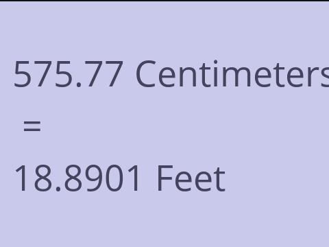 575.77 CM TO FEET