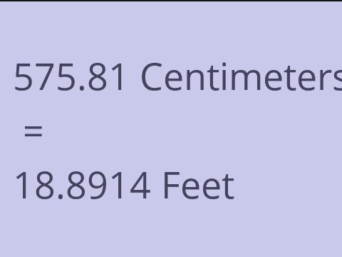 575.81 CM TO FEET