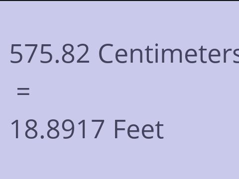 575.82 CM TO FEET