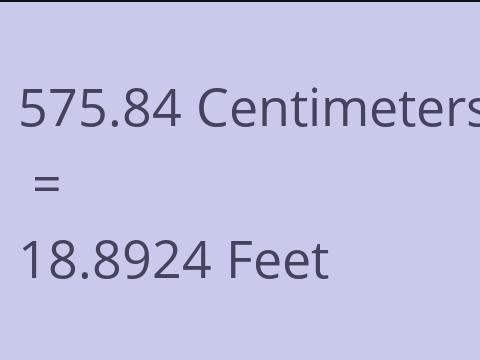 575.84 CM TO FEET