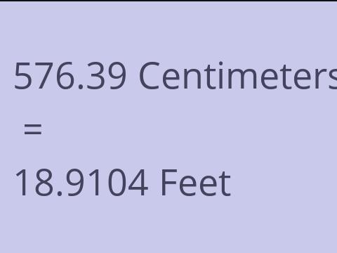 576.39 CM TO FEET