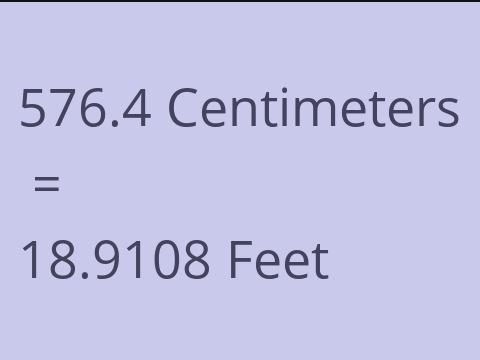 576.4 CM TO FEET