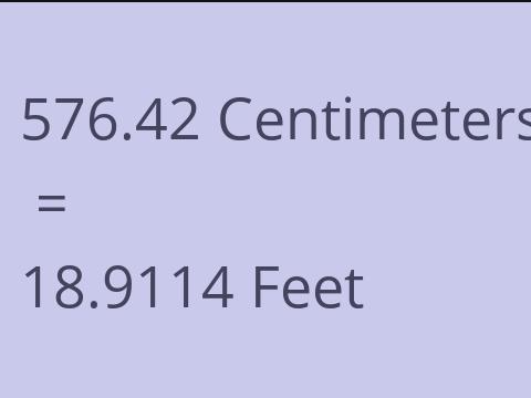 576.42 CM TO FEET