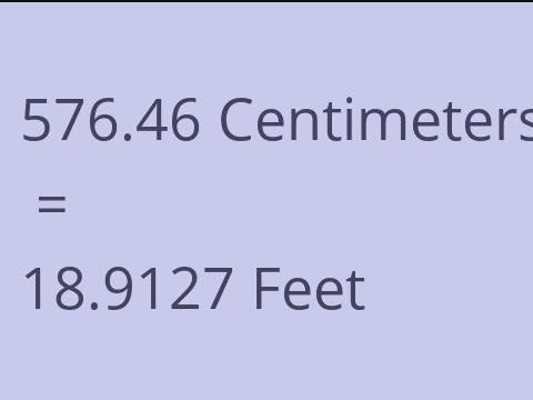 576.46 CM TO FEET