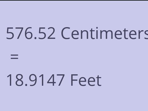 576.52 CM TO FEET