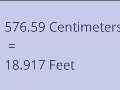 576.59 CM TO FEET