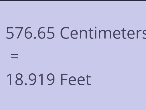 576.65 CM TO FEET