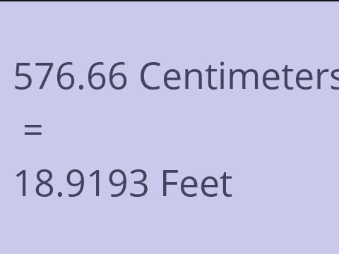 576.66 CM TO FEET