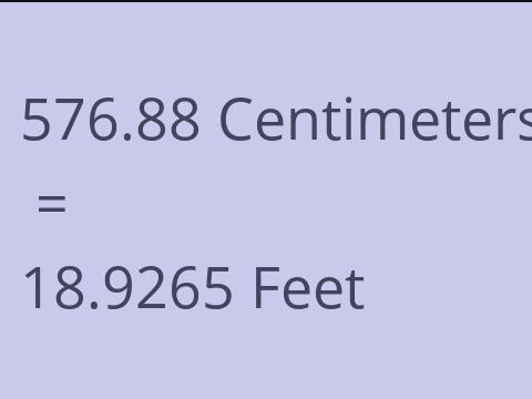 576.88 CM TO FEET