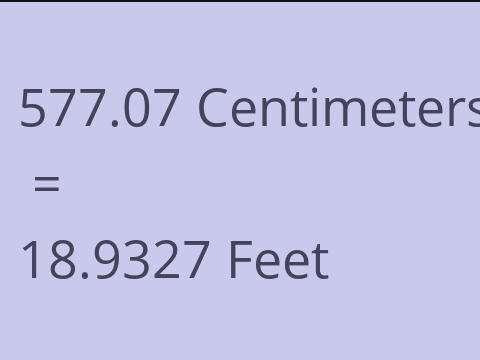 577.07 CM TO FEET