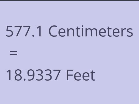 577.1 CM TO FEET