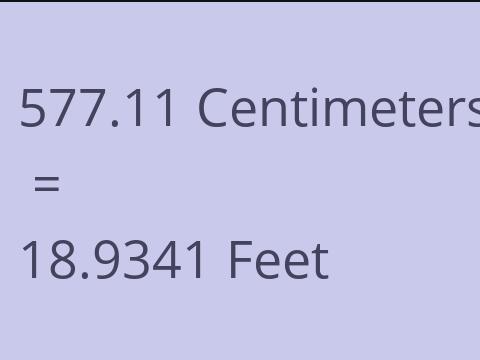 577.11 CM TO FEET