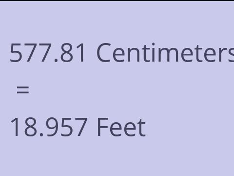 577.81 CM TO FEET