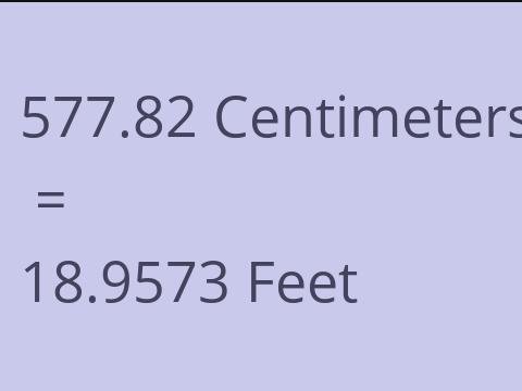 577.82 CM TO FEET