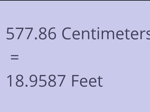 577.86 CM TO FEET