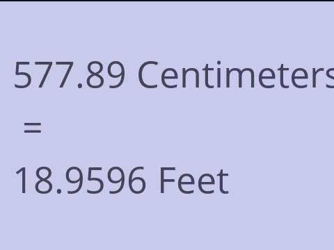 577.89 CM TO FEET