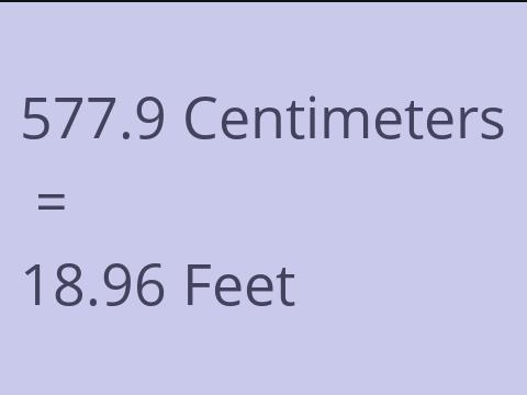 577.9 CM TO FEET