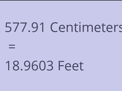 577.91 CM TO FEET