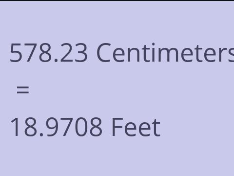 578.23 CM TO FEET