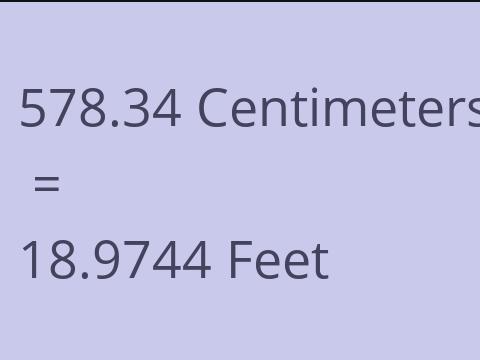 578.34 CM TO FEET