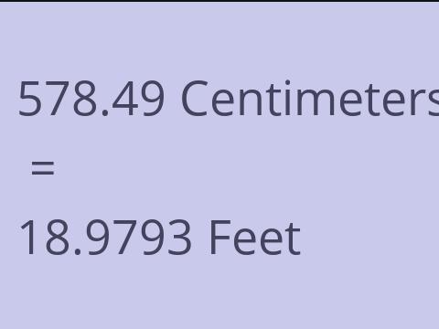 578.49 CM TO FEET