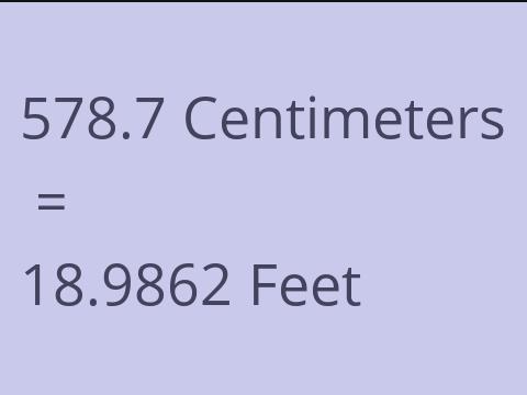 578.7 CM TO FEET