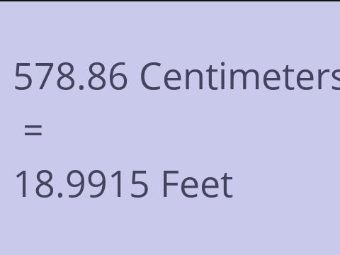 578.86 CM TO FEET