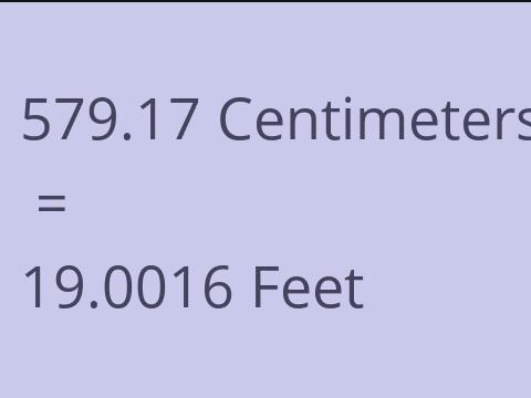 579.17 CM TO FEET