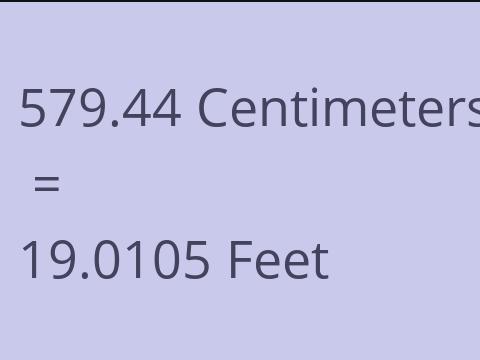 579.44 CM TO FEET