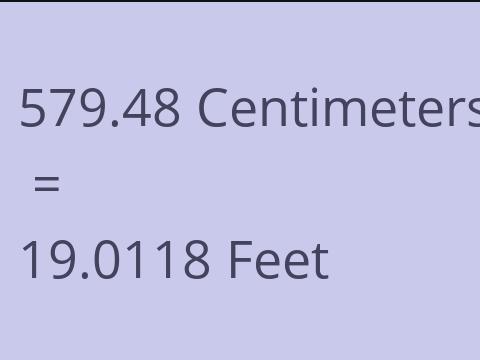 579.48 CM TO FEET