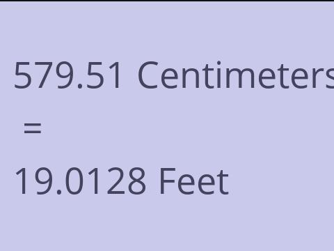 579.51 CM TO FEET