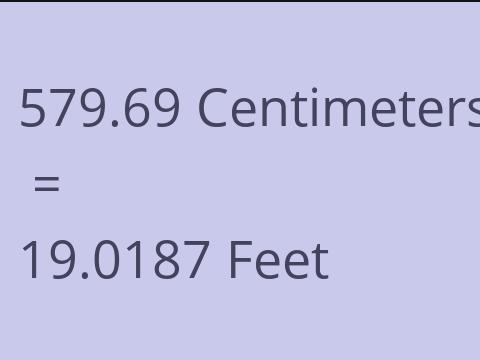 579.69 CM TO FEET